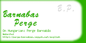 barnabas perge business card
